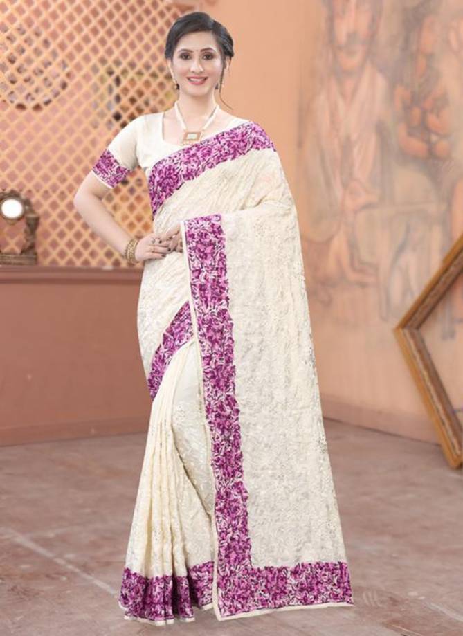 NARI PANETAR Festive Wear Heavy Resham Embroidery Work Stylish Saree Collection